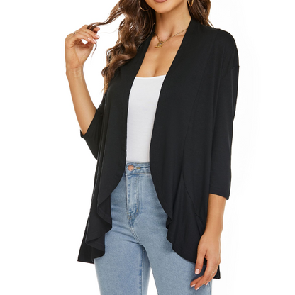 ⌛Limited-time offer-Women's 3/4 Sleeve Open Front Cardigan