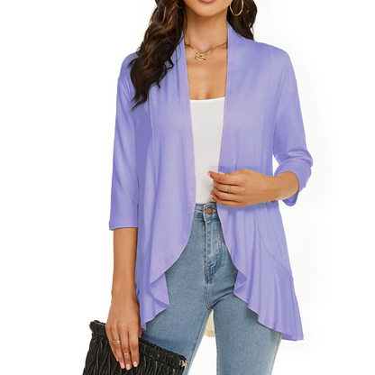 ⌛Limited-time offer-Women's 3/4 Sleeve Open Front Cardigan