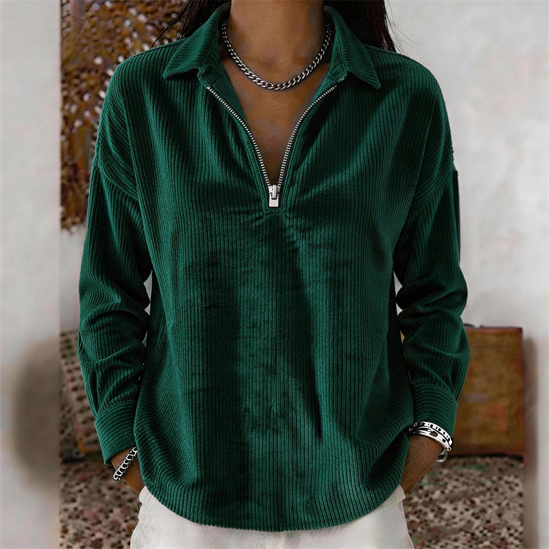 ⌛Limited-time offer-Relaxed Texture Zip Top
