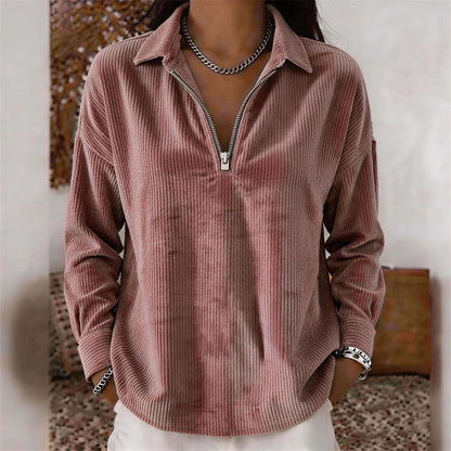 ⌛Limited-time offer-Relaxed Texture Zip Top