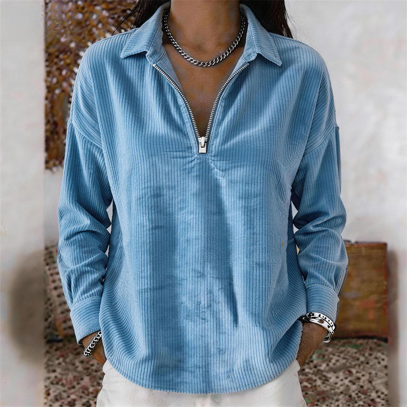 ⌛Limited-time offer-Relaxed Texture Zip Top