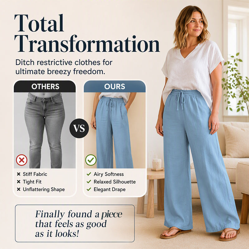 ⌛Limited-time offer-Women's Casual Drawstring Wide-Leg Pants