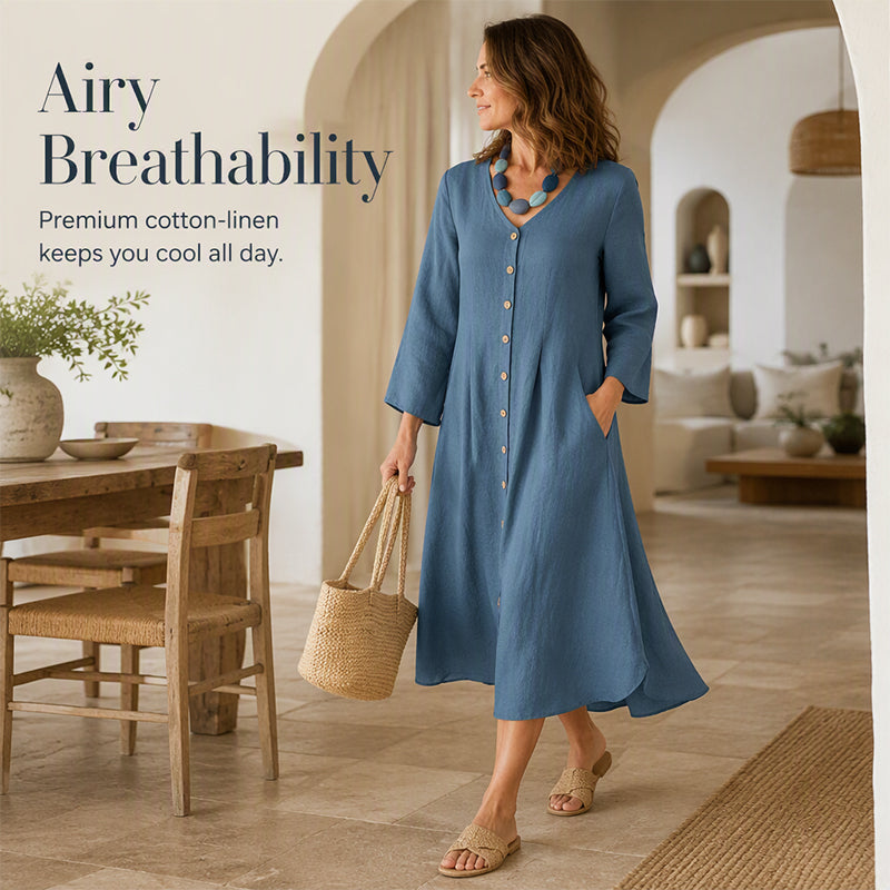 ✨New Arrivals: 50% Off-Women’s Casual V-Neck Dress with Pockets