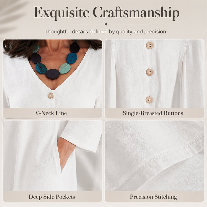 ✨New Arrivals: 50% Off-Women’s Casual V-Neck Dress with Pockets