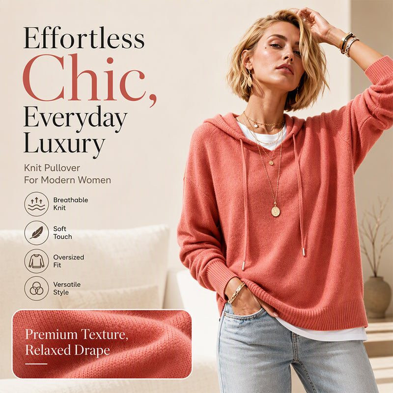 ⌛Limited-time offer-Women's Casual Hooded Sweater with Drawstring