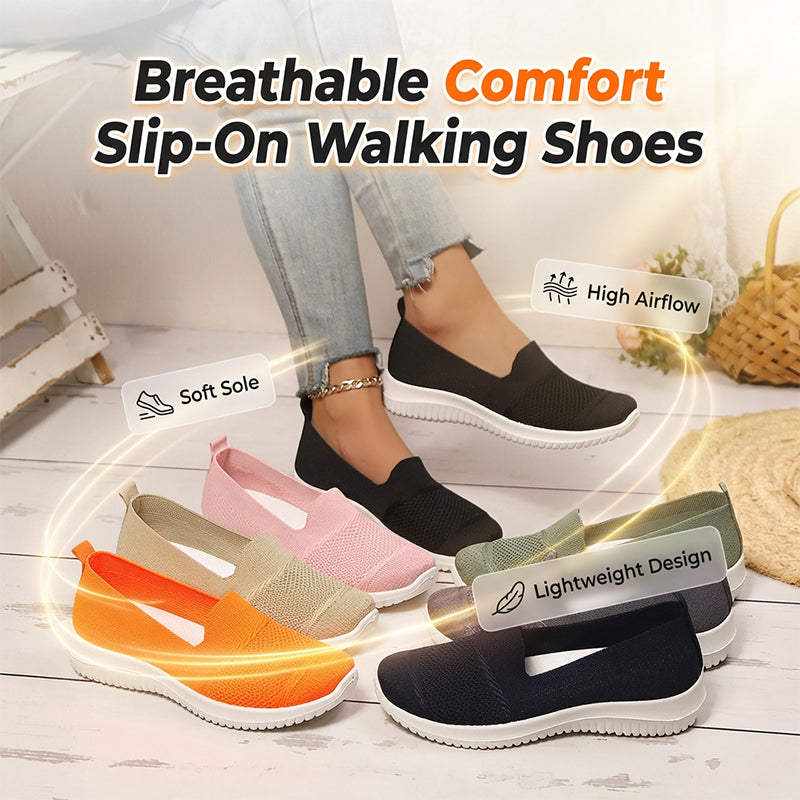 ⌛Limited-time offer-Women's Breathable Mesh Slip-On Walking Shoes