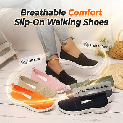 ⌛Limited-time offer-Women's Breathable Mesh Slip-On Walking Shoes