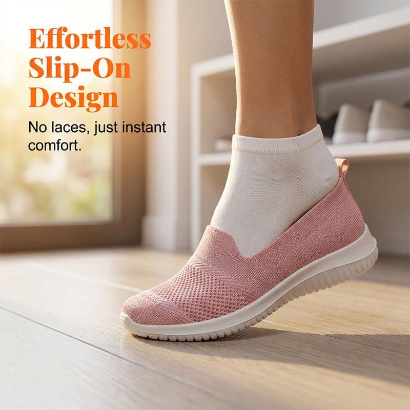 ⌛Limited-time offer-Women's Breathable Mesh Slip-On Walking Shoes