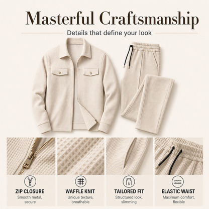 ⌛Limited-Time Offer-Men's Texture Jacket & Pants 2-Piece Set