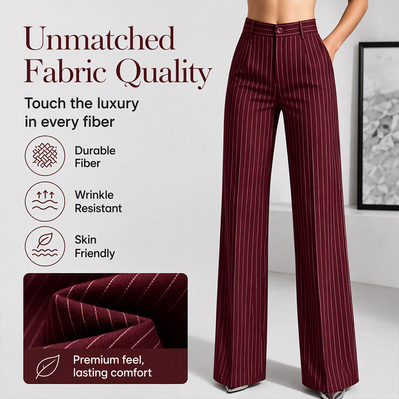 🍁New Fall Collection-Women's High-Waisted Striped Wide-Leg Pants
