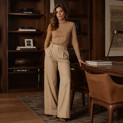 🍁New Fall Collection-Women's High-Waisted Striped Wide-Leg Pants
