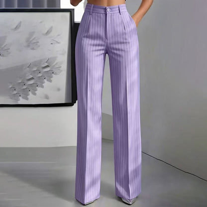 🍁New Fall Collection-Women's High-Waisted Striped Wide-Leg Pants