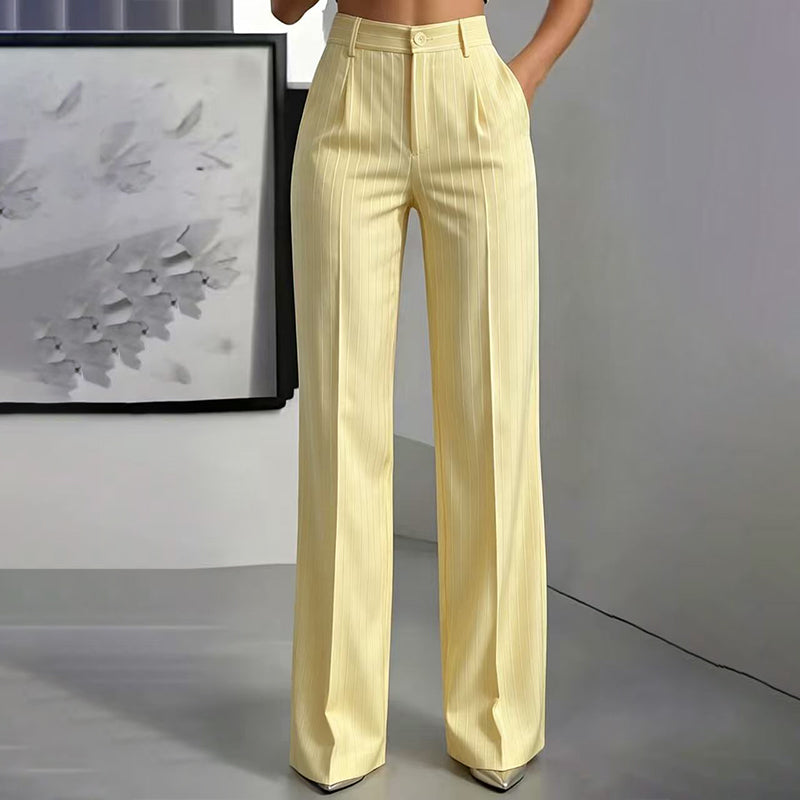 🍁New Fall Collection-Women's High-Waisted Striped Wide-Leg Pants