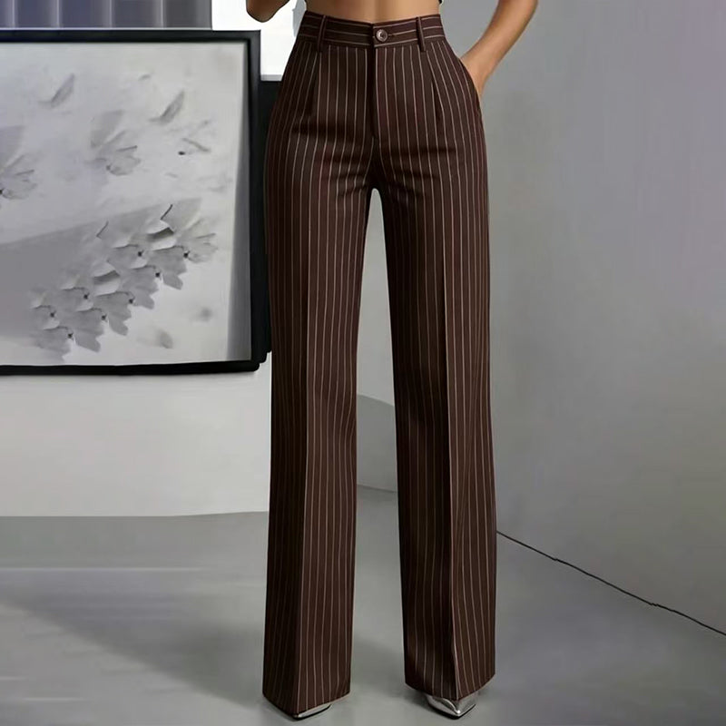 🍁New Fall Collection-Women's High-Waisted Striped Wide-Leg Pants