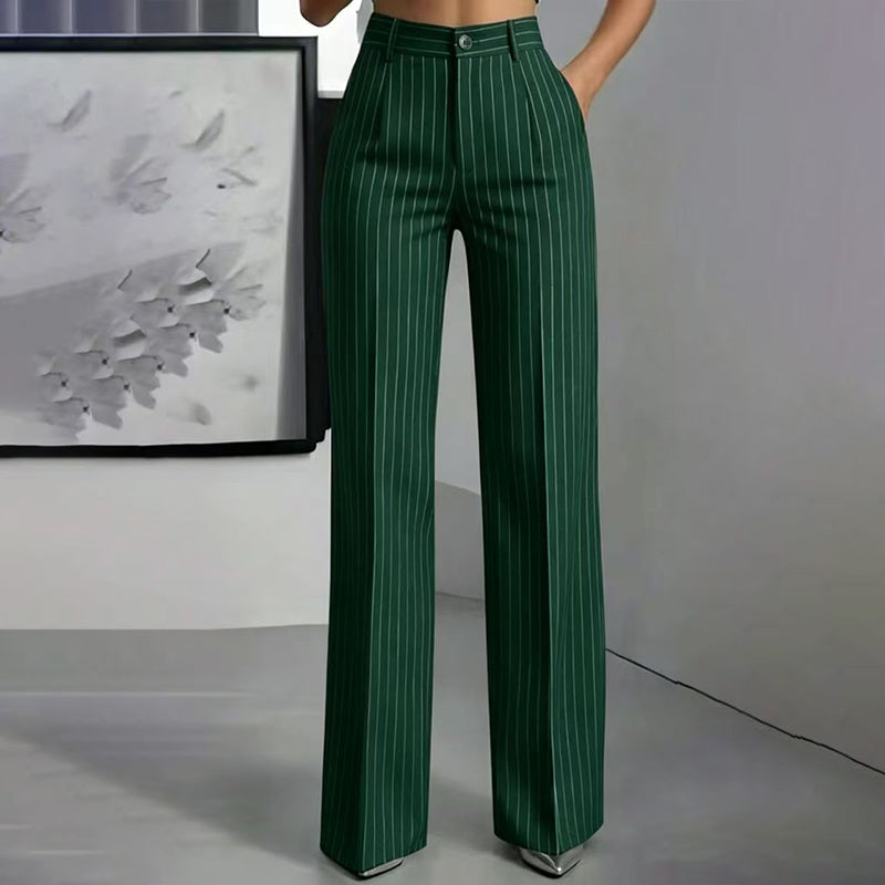 🍁New Fall Collection-Women's High-Waisted Striped Wide-Leg Pants