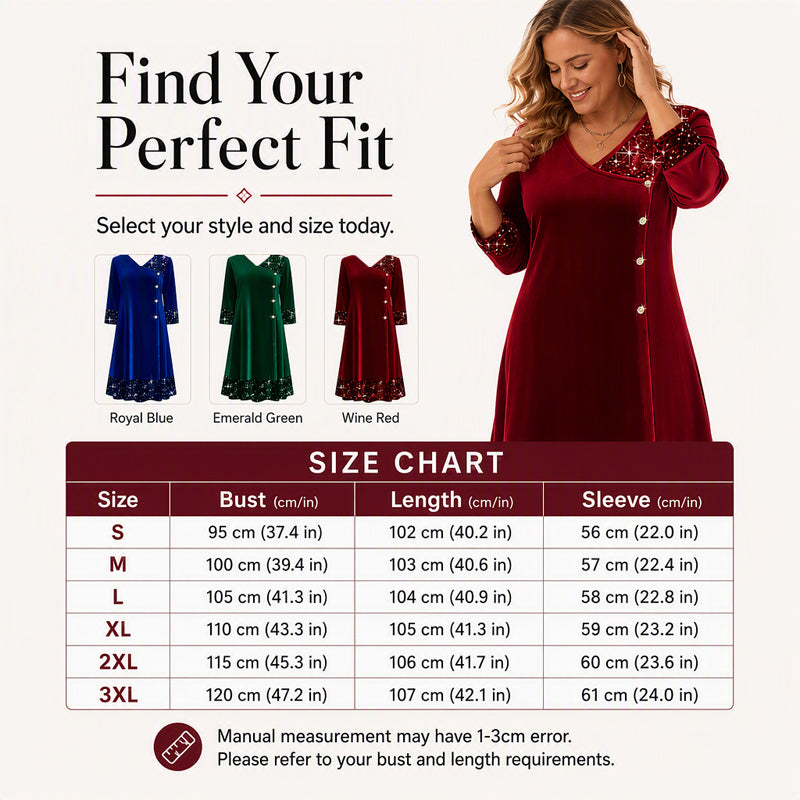 ⌛Limited-Time Offer-Women's Elegant Sequin V-Neck Dress