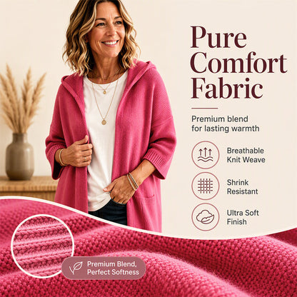🍁New Fall Collection-Women's 3/4 Sleeve Hooded Knit Cardigan