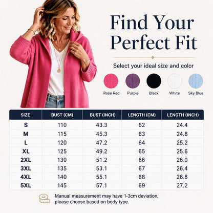 🍁New Fall Collection-Women's 3/4 Sleeve Hooded Knit Cardigan