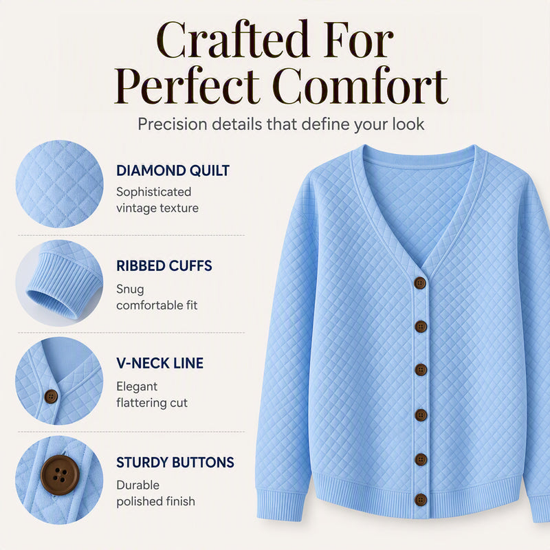 ⌛Limited-Time Offer-Women's Casual Quilted Button Down Jacket