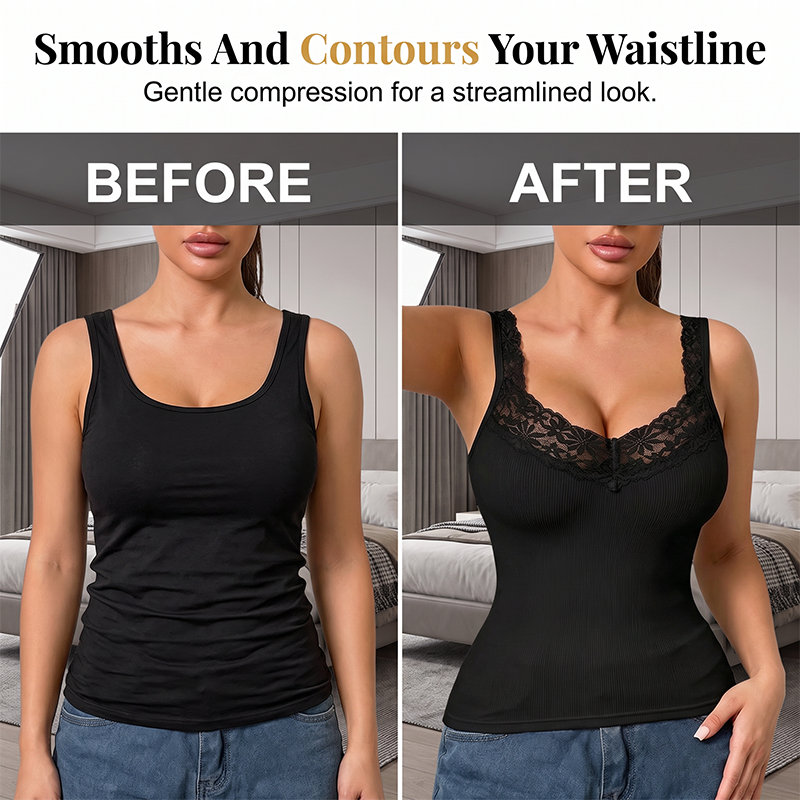 ⏰🔥Last Day Special Price‼️Women's Plus Size Lace Slim Fit Tank Top💐