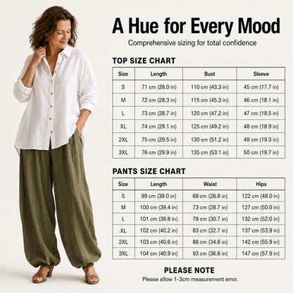 ⏰🍂Autumn Early Bird Sale--Women's Loose Shirt & Draped Pants Set