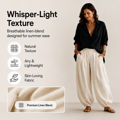 ⏰🍂Autumn Early Bird Sale--Women's Loose Shirt & Draped Pants Set