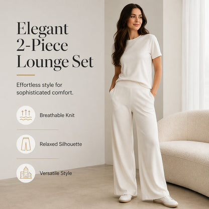 ⌛Limited-Time Offer-Women's Top & Wide-Leg Pants 2-Piece Set
