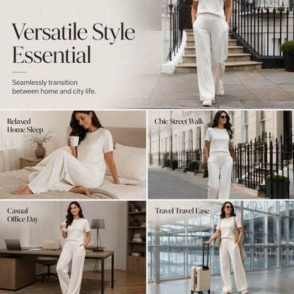 ⌛Limited-Time Offer-Women's Top & Wide-Leg Pants 2-Piece Set