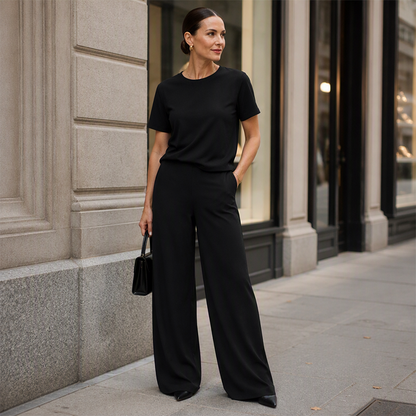 ⌛Limited-Time Offer-Women's Top & Wide-Leg Pants 2-Piece Set