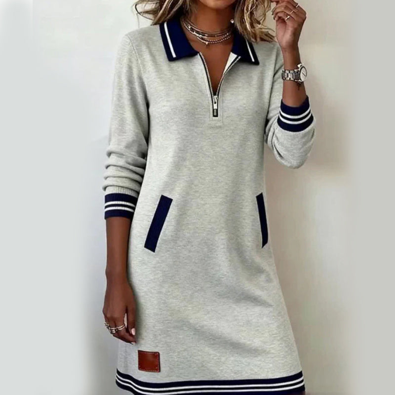 ⌛Limited-Time Offer-Women’s Fashion Collared Long-Sleeve Dress
