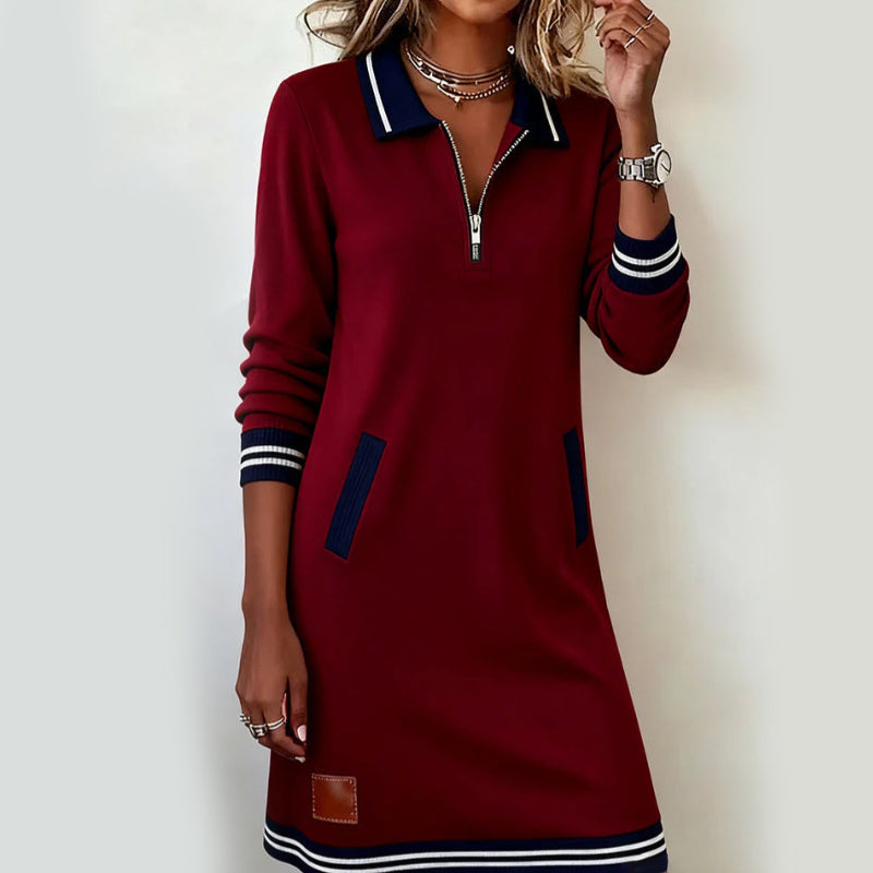 ⌛Limited-Time Offer-Women’s Fashion Collared Long-Sleeve Dress