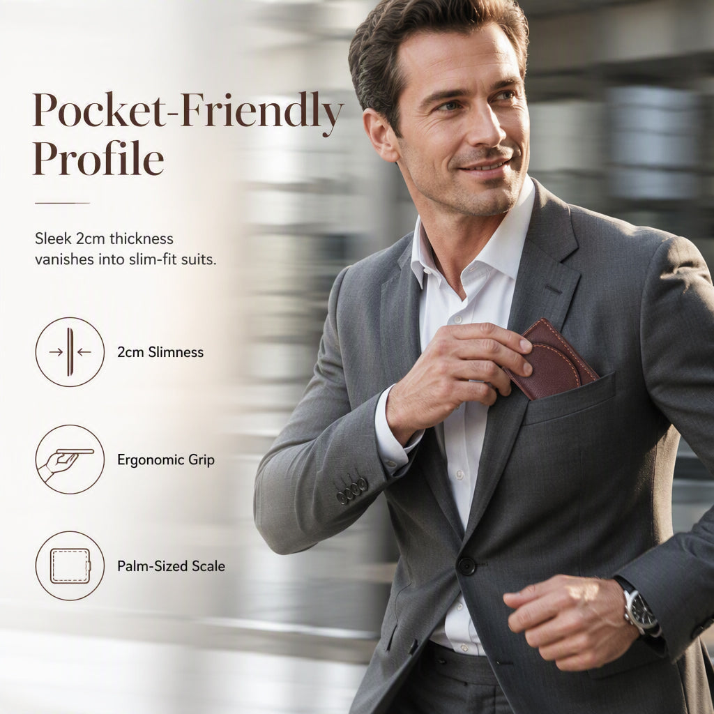 ⌛Limited-Time Offer-Slim PU Leather Business Card Holder