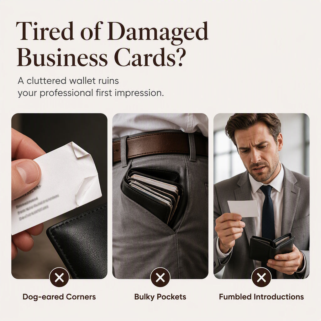 ⌛Limited-Time Offer-Slim PU Leather Business Card Holder