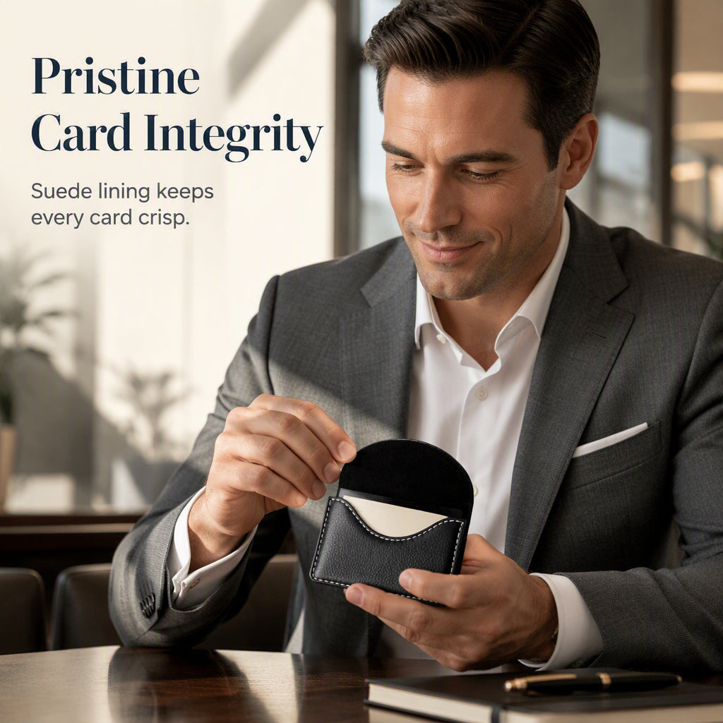 ⌛Limited-Time Offer-Slim PU Leather Business Card Holder
