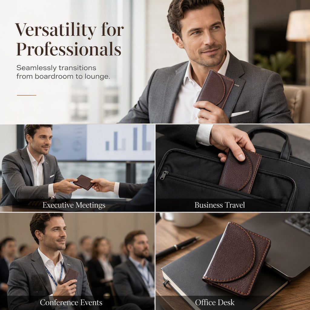 ⌛Limited-Time Offer-Slim PU Leather Business Card Holder