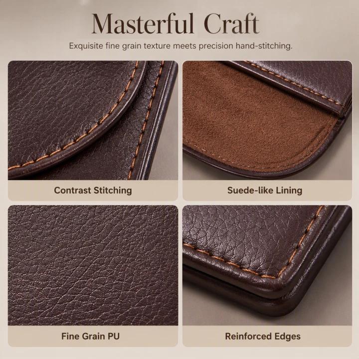 ⌛Limited-Time Offer-Slim PU Leather Business Card Holder