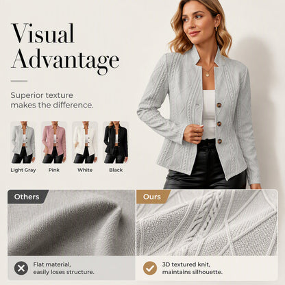🍁New Fall Collection-Women's Textured Button Down Blazer Jacket