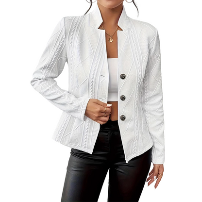 🍁New Fall Collection-Women's Textured Button Down Blazer Jacket