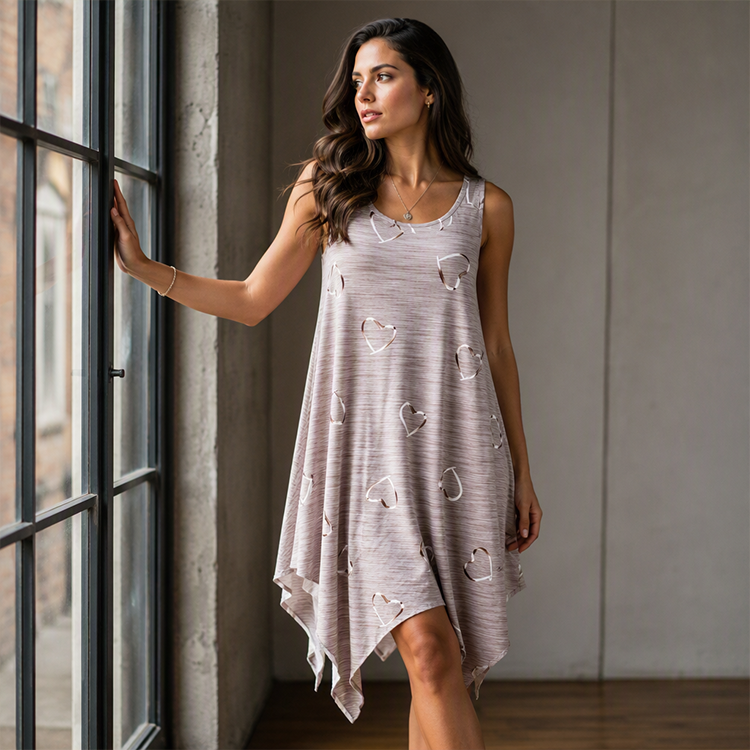 ⌛Limited-Time Offer-Women's Casual Sleeveless Dress with Asymmetrical Hem