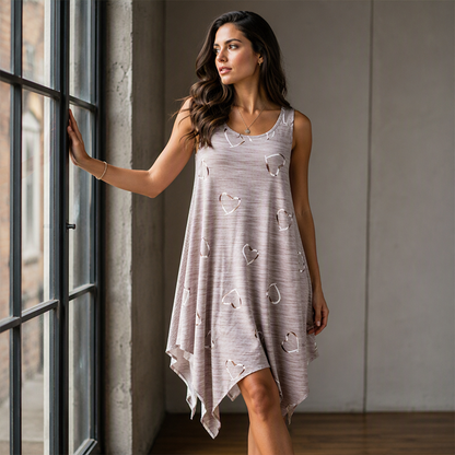 ⌛Limited-Time Offer-Women's Casual Sleeveless Dress with Asymmetrical Hem