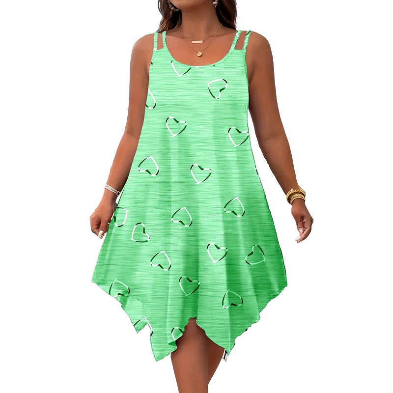 ⌛Limited-Time Offer-Women's Casual Sleeveless Dress with Asymmetrical Hem