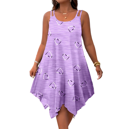 ⌛Limited-Time Offer-Women's Casual Sleeveless Dress with Asymmetrical Hem
