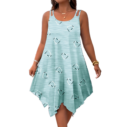 ⌛Limited-Time Offer-Women's Casual Sleeveless Dress with Asymmetrical Hem