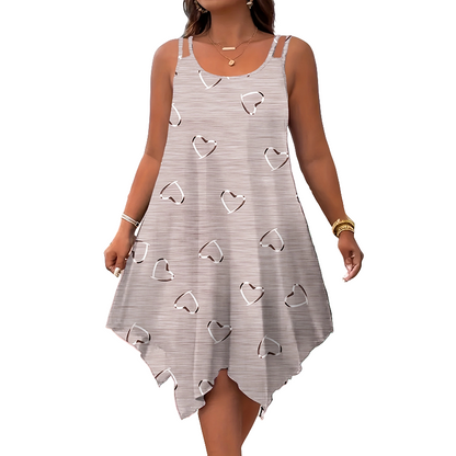 ⌛Limited-Time Offer-Women's Casual Sleeveless Dress with Asymmetrical Hem