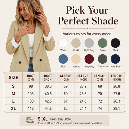 ⌛Limited-Time Offer-Women's Casual Blazer with Contrast Cuffs
