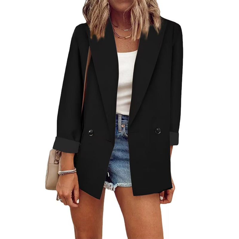 ⌛Limited-Time Offer-Women's Casual Blazer with Contrast Cuffs