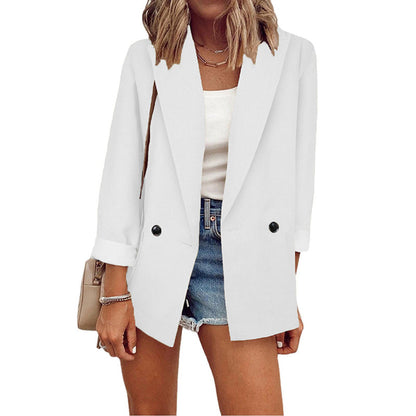 ⌛Limited-Time Offer-Women's Casual Blazer with Contrast Cuffs