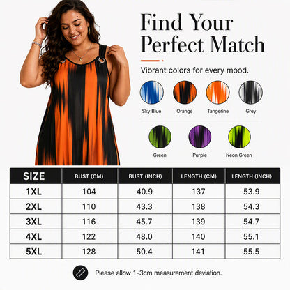 ⌛Limited-Time Offer-Women's Plus Size Sleeveless Striped Dress