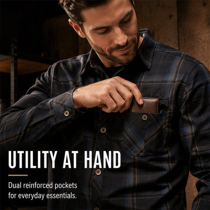 ✨Men's Casual Plaid Long Sleeve Shirt – Classic Long Sleeve Check Shirt For Everyday Smart-Casual Style 👔