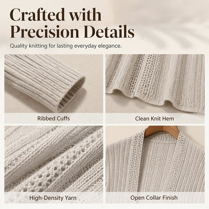 🌻🧥Women's Soft Knit Open-Front Cardigan – Elegant & Easy to Layer